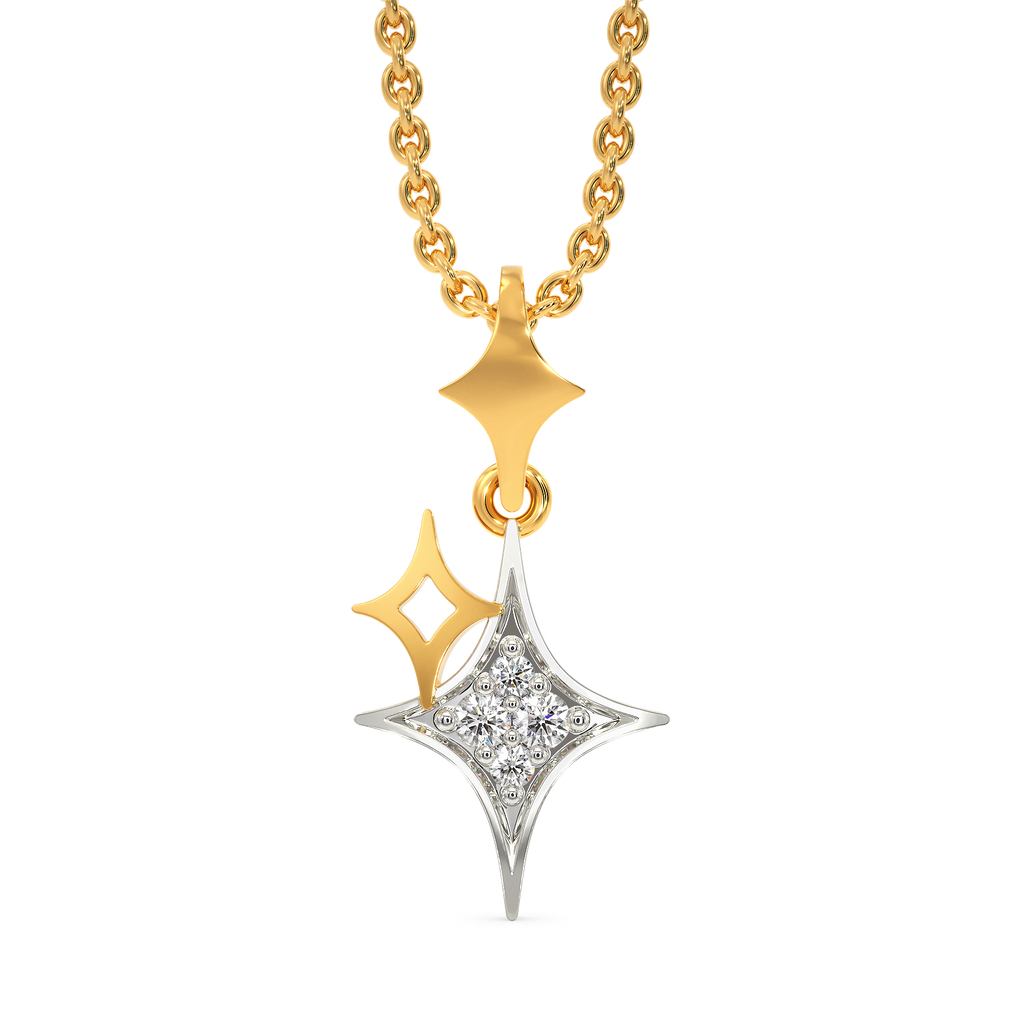 Twin Star Diamond Pendants