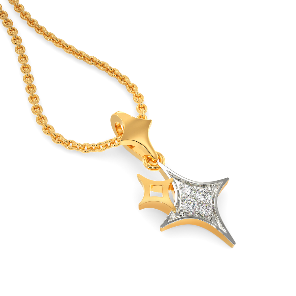 Twin Star Diamond Pendants
