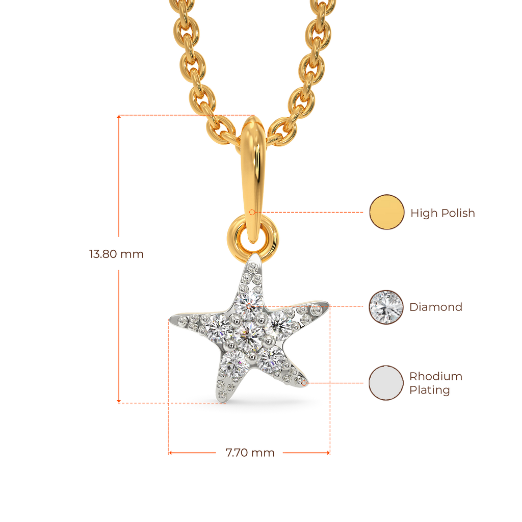 Power Of A Starfish Diamond Pendants