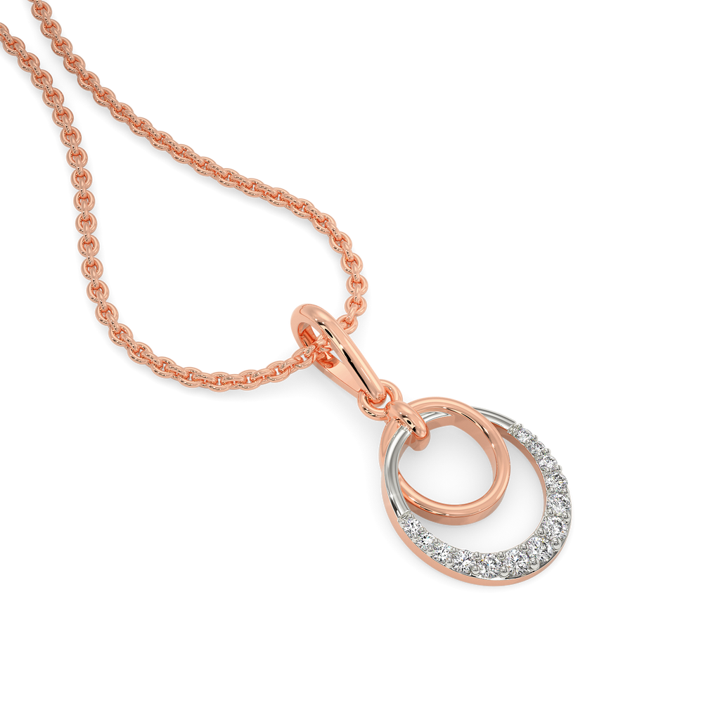 Rose Sparkled Diamond Pendants