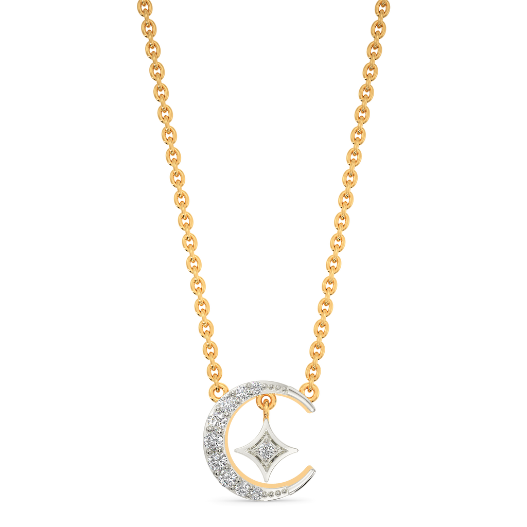 My Moon & Star Diamond Necklaces