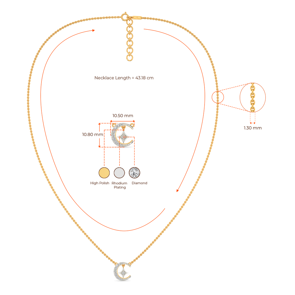 My Moon & Star Diamond Necklaces