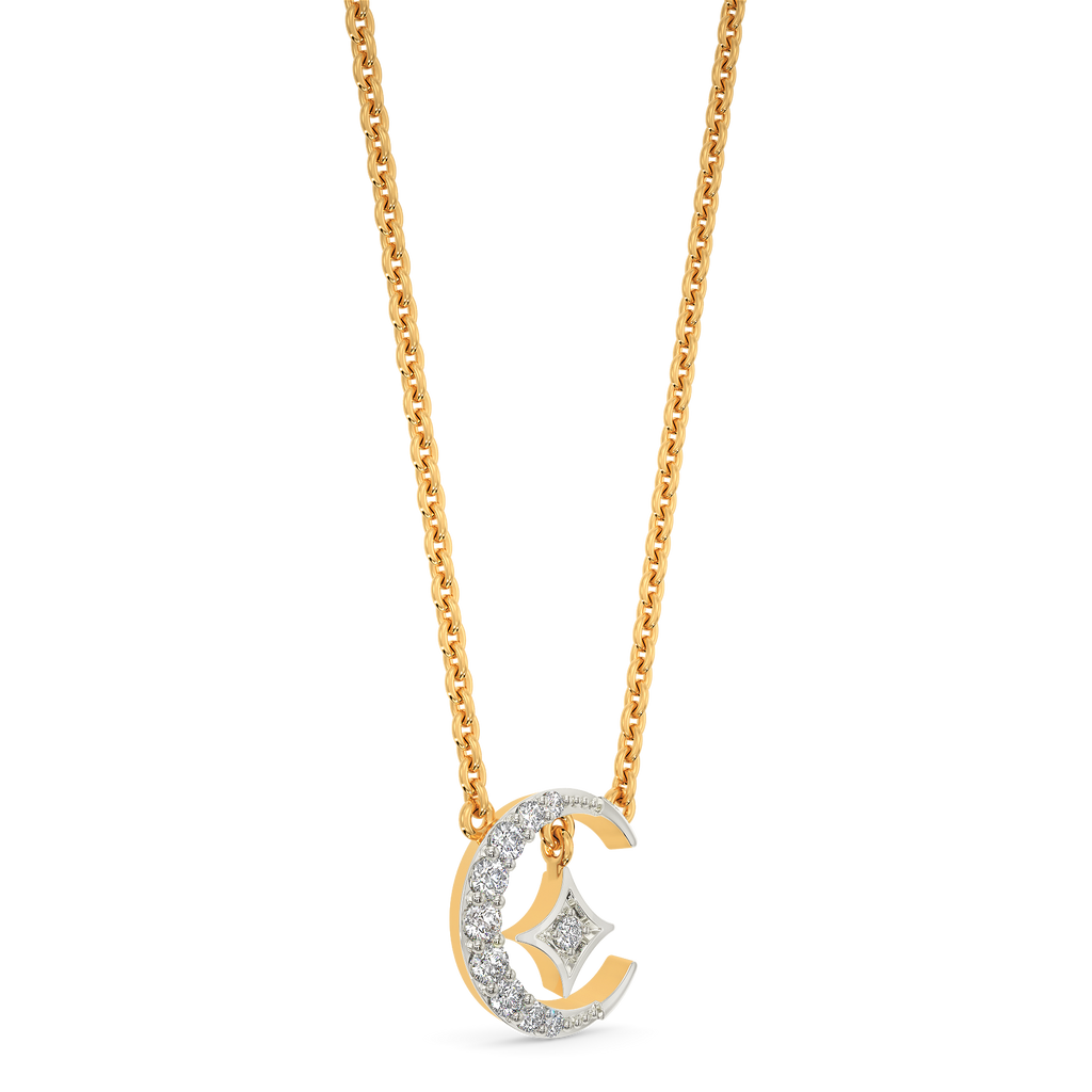 My Moon & Star Diamond Necklaces