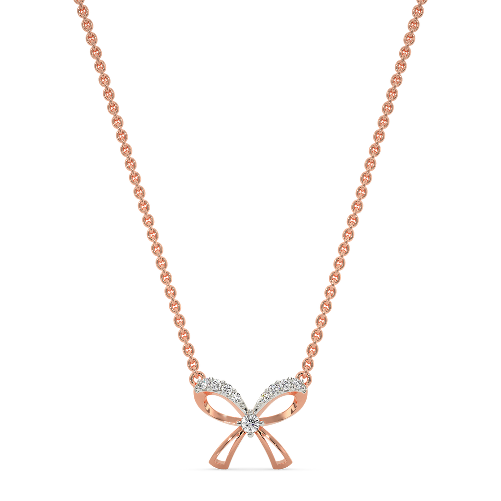 Taken A Bow Diamond Necklaces