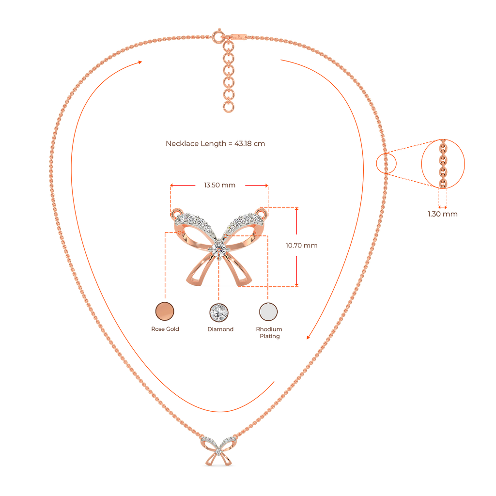 Taken A Bow Diamond Necklaces