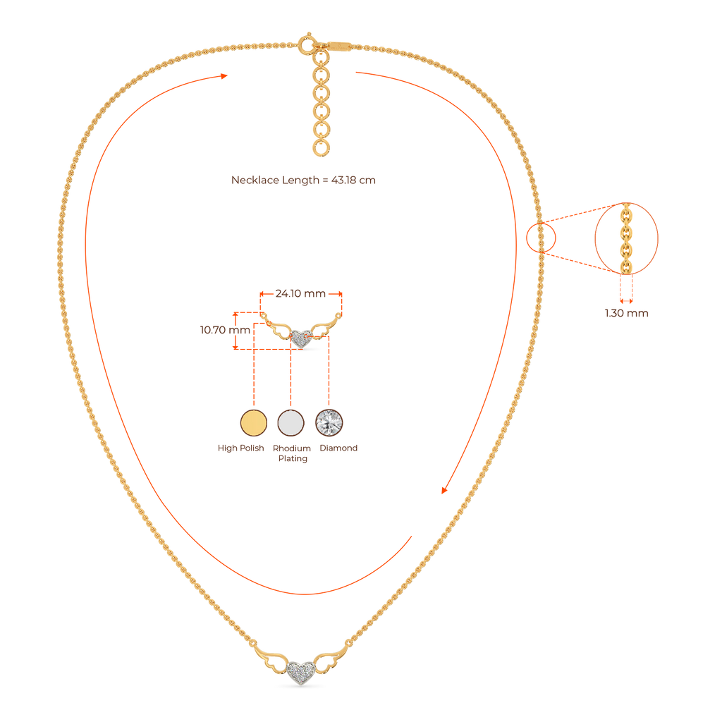 Cupid Wings Diamond Necklaces