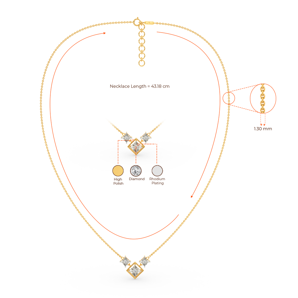 Three-Plated Diamond Necklaces