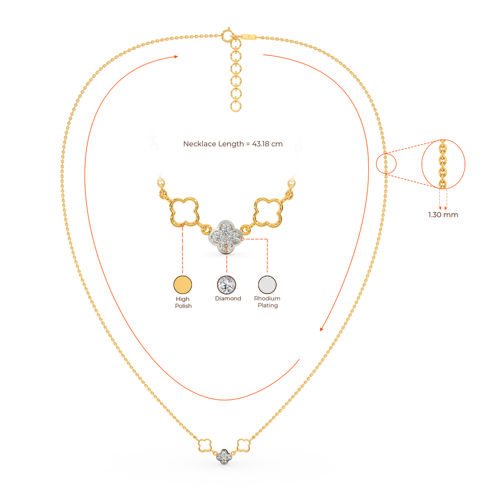 Three More Florals Diamond Necklaces