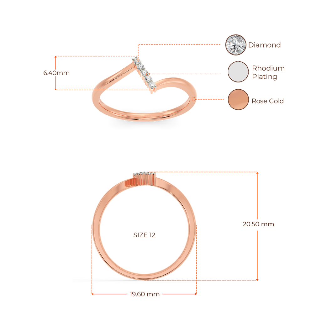 Rose Apart Diamond Rings