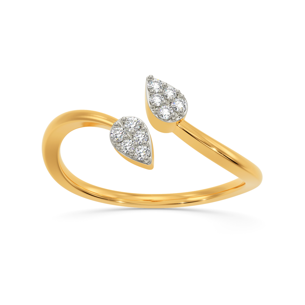 Lefty Leafty Diamond Rings