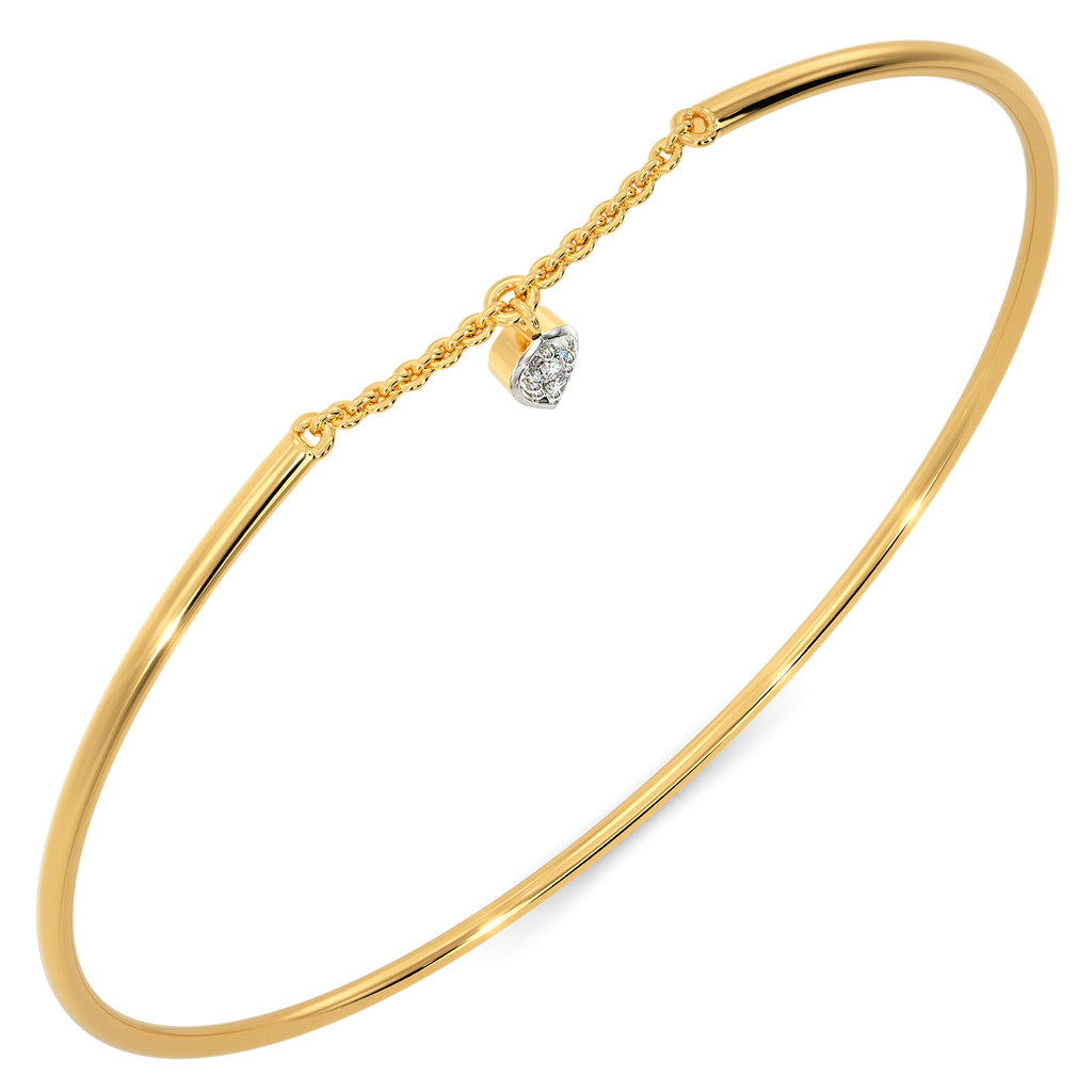 Ovaleafy Diamond Bangles