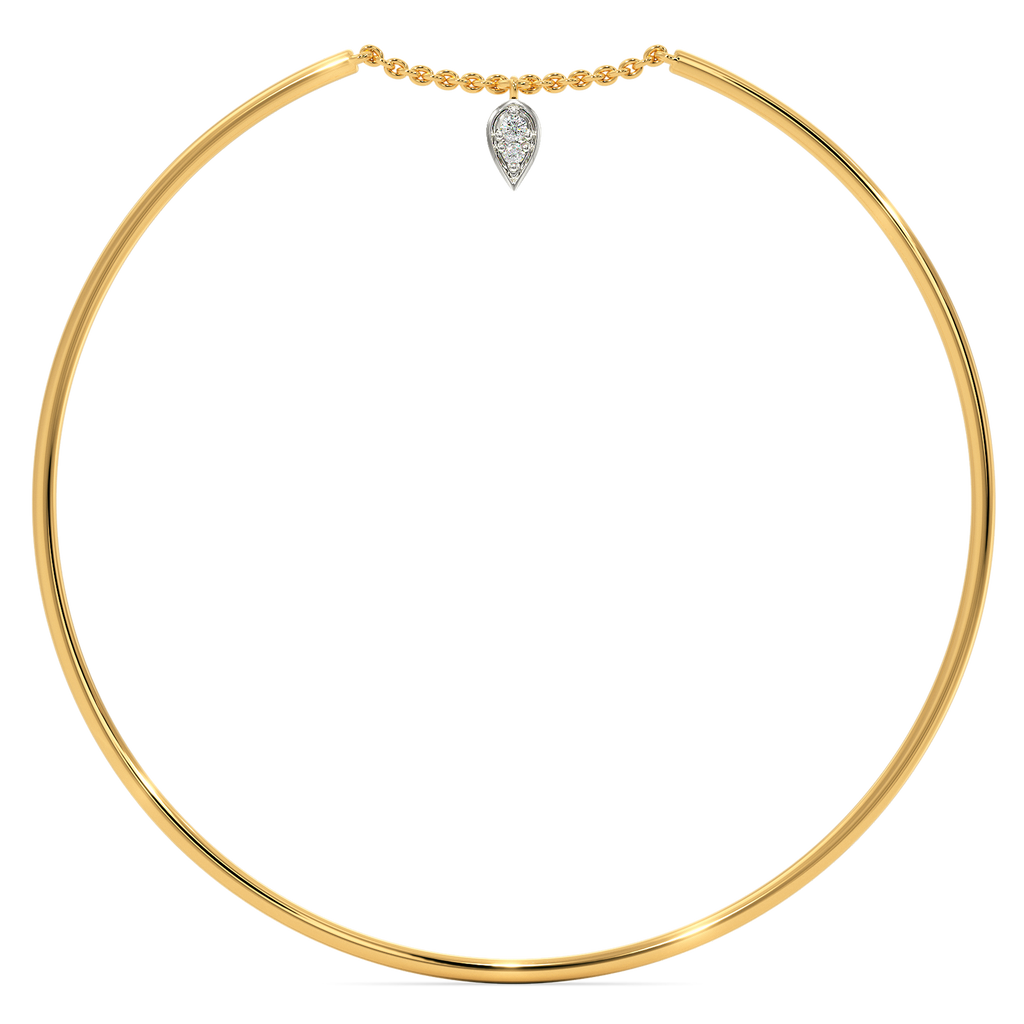 Ovaleafy Diamond Bangles