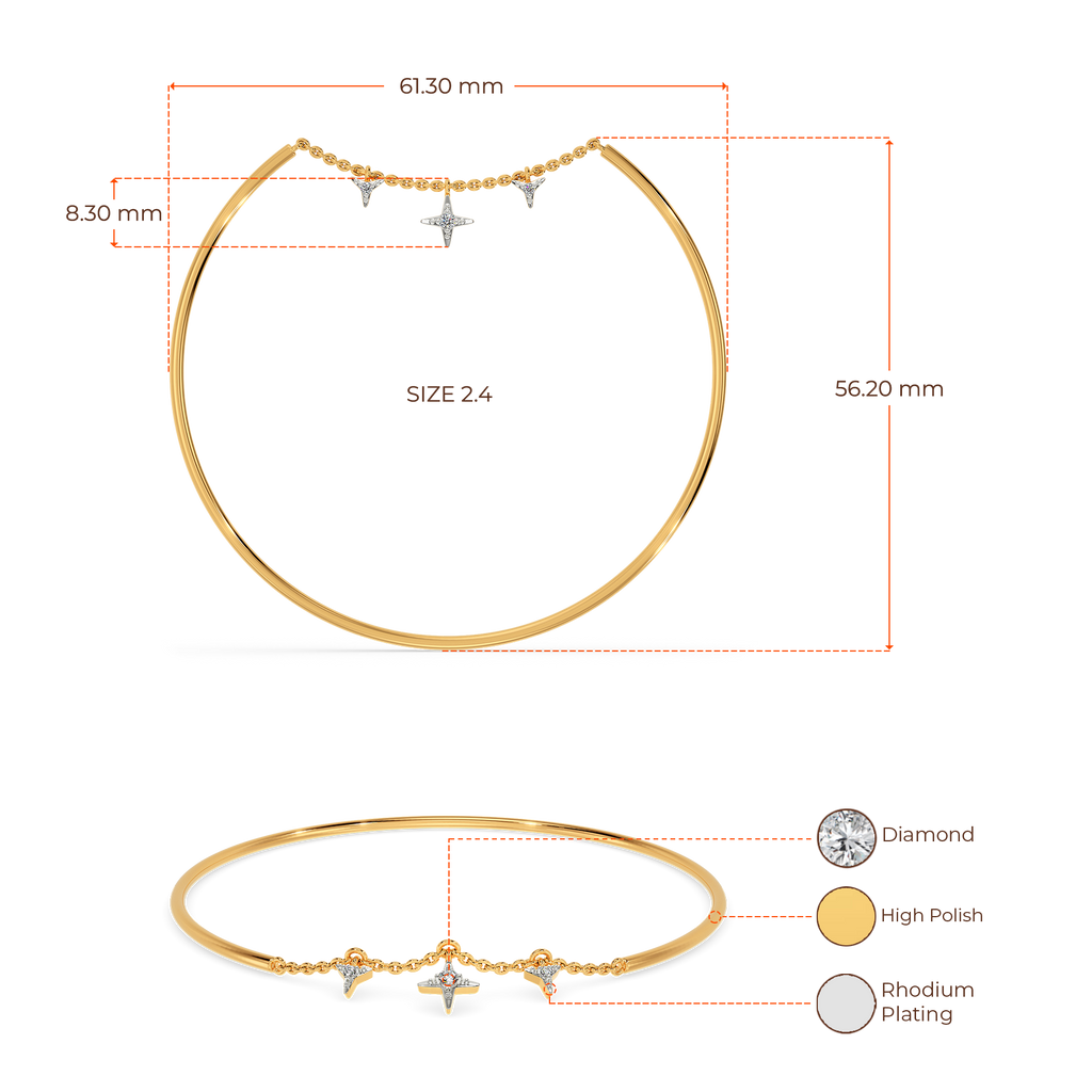 Star Lady Diamond Bangles