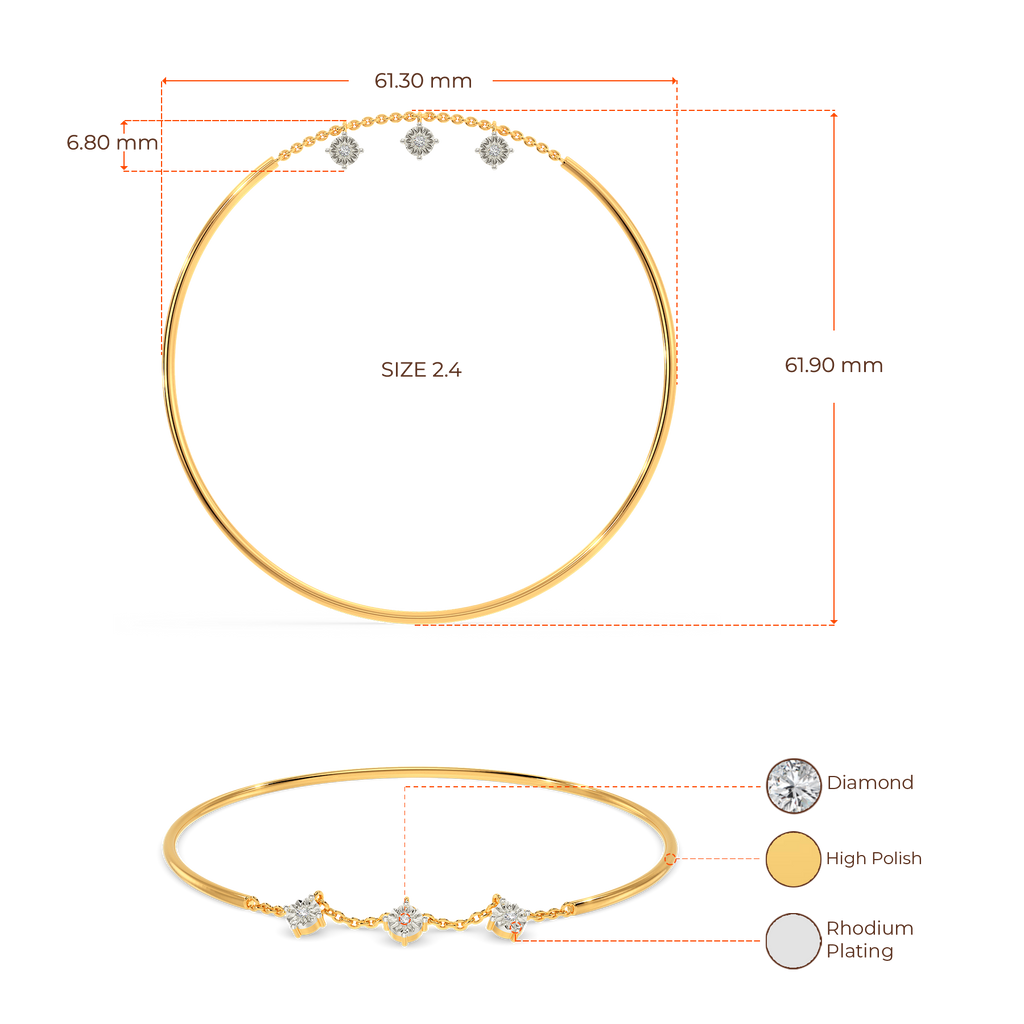 The Lead Girl Diamond Bangles