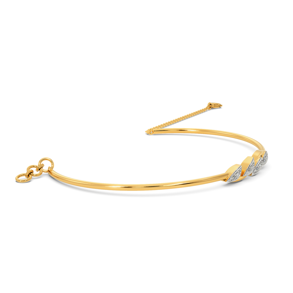Pave The Leaf Diamond Bangles