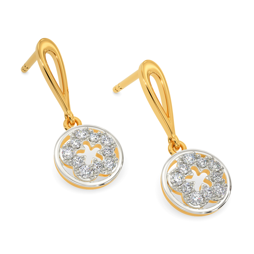 Blurred Bud Diamond Earrings