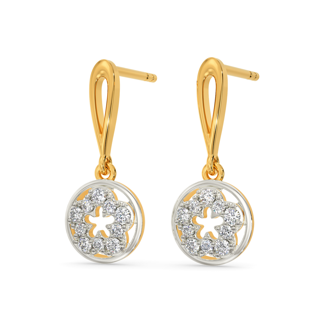 Blurred Bud Diamond Earrings