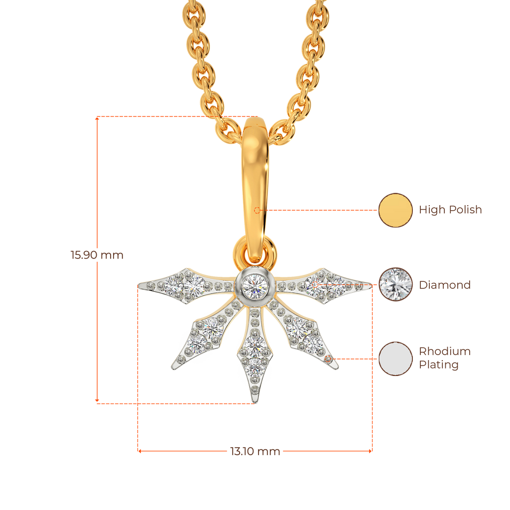 Floral Reflection Diamond Pendants