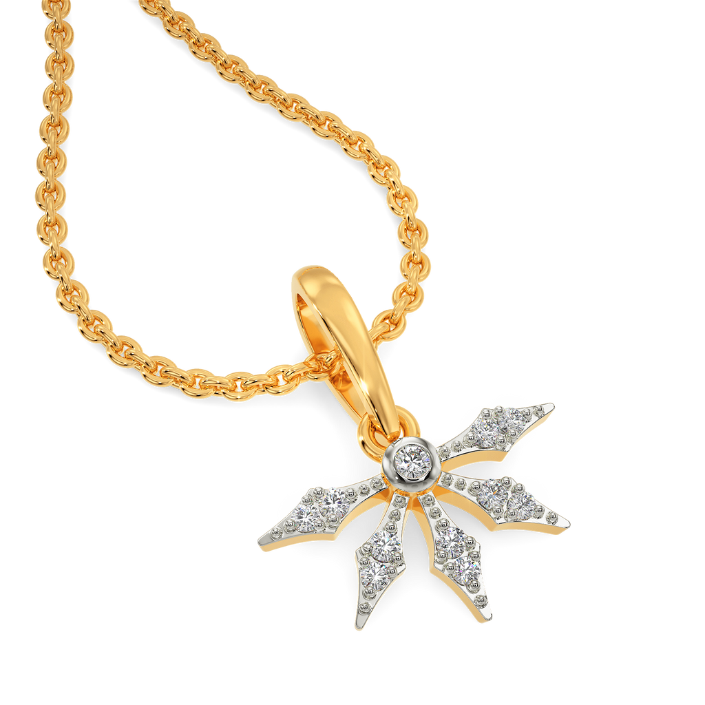 Floral Reflection Diamond Pendants