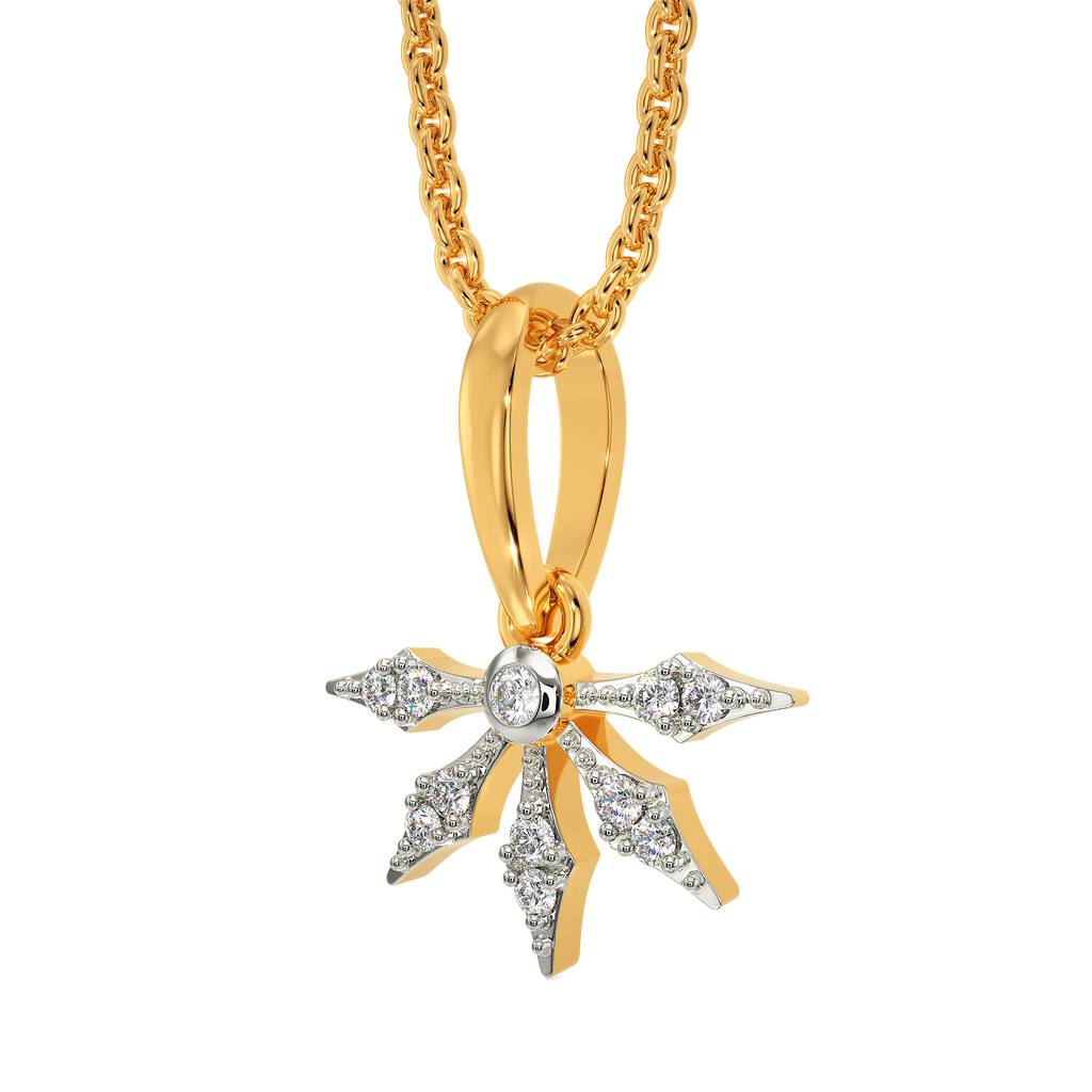 Floral Reflection Diamond Pendants