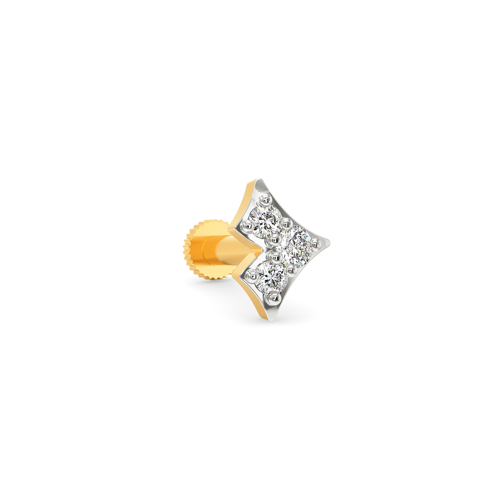 Town Curves Diamond Nose Pins