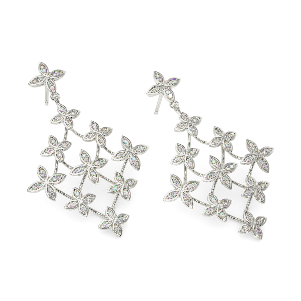 Floral Dreamland Diamond Earrings