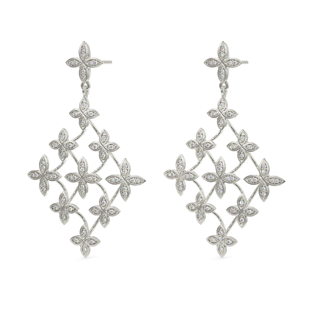 Floral Dreamland Diamond Earrings