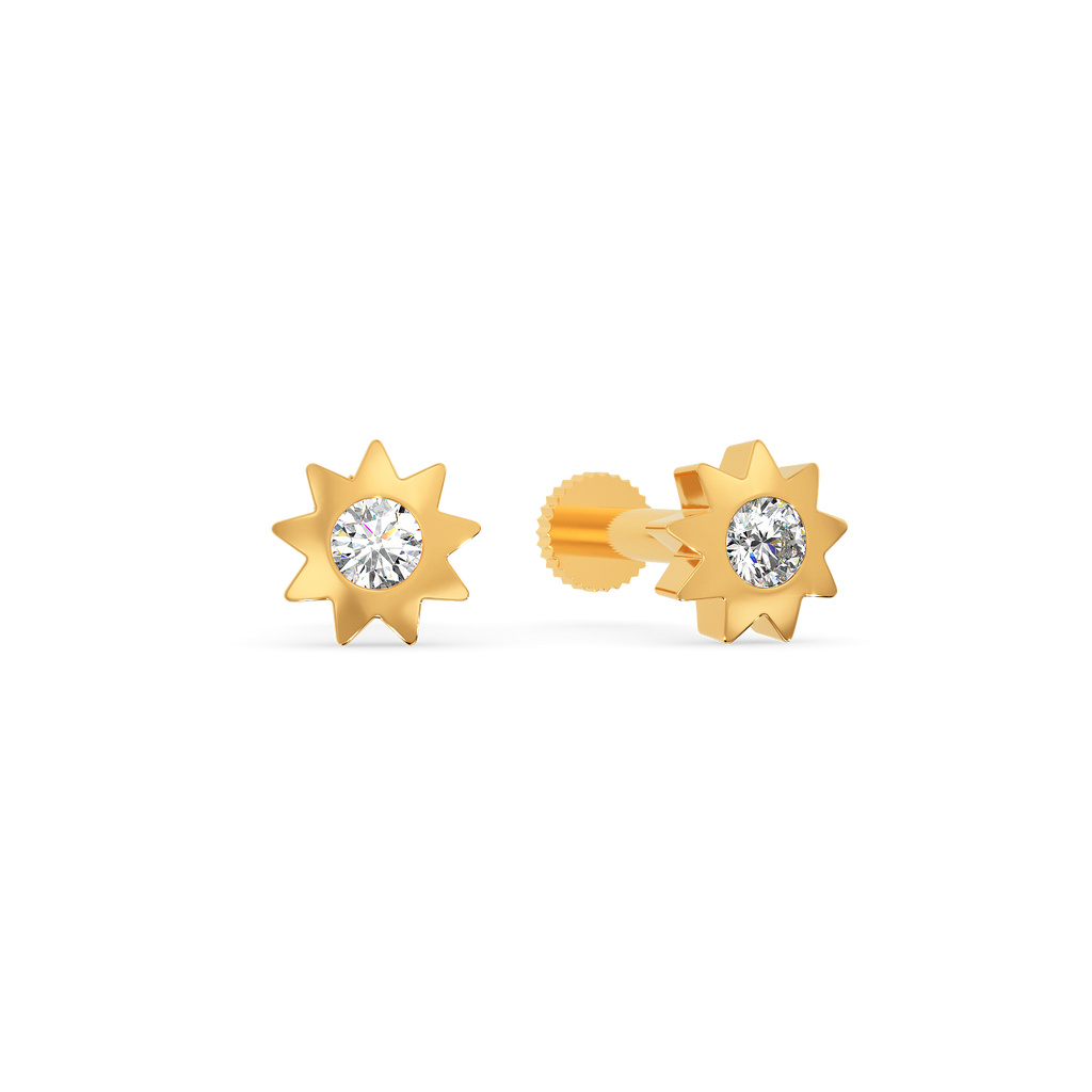 White Power Diamond Earrings