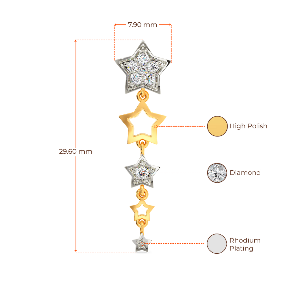 Queen Star Diamond Earrings