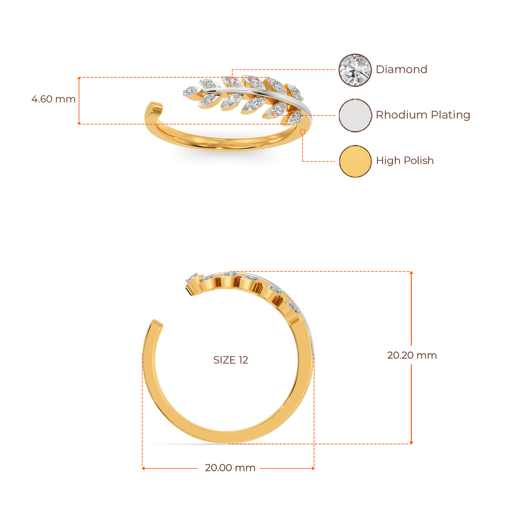 Fern Frond Diamond Rings