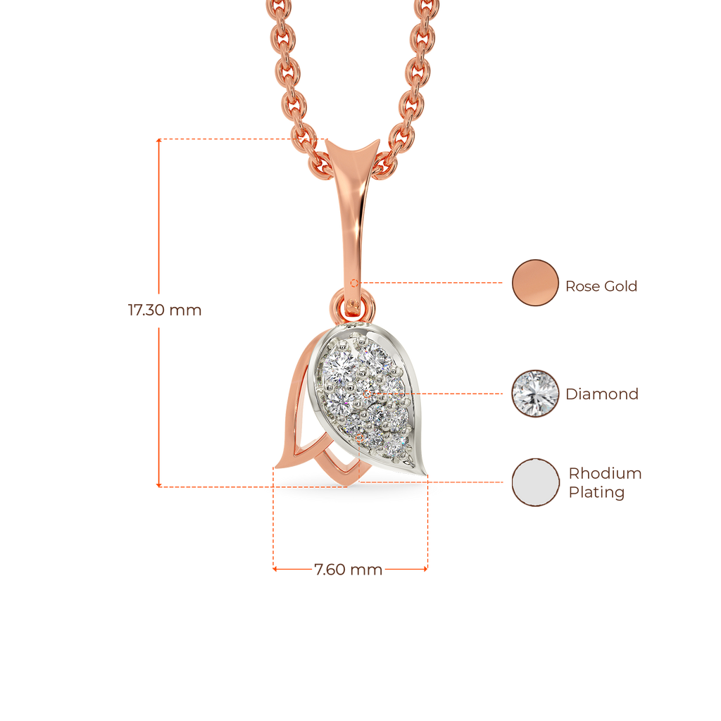 Rose Splash Diamond Pendants