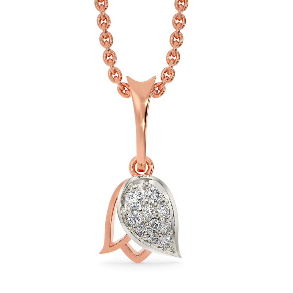 Rose Splash Diamond Pendants