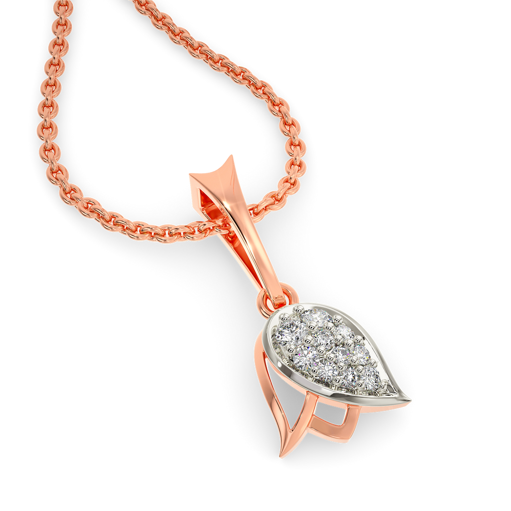 Rose Splash Diamond Pendants