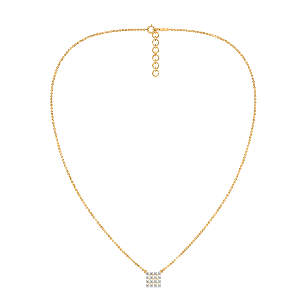 Squarelly Diamond Necklaces