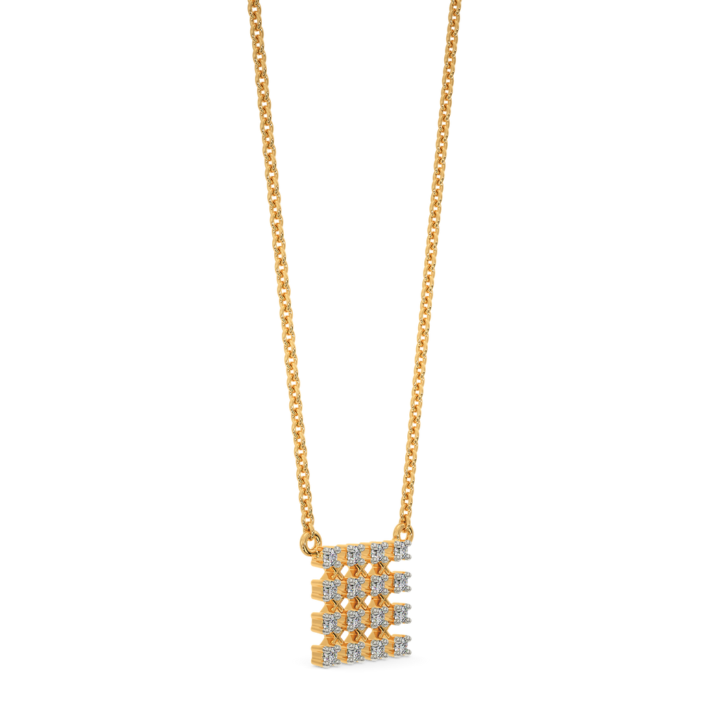 Squarelly Diamond Necklaces