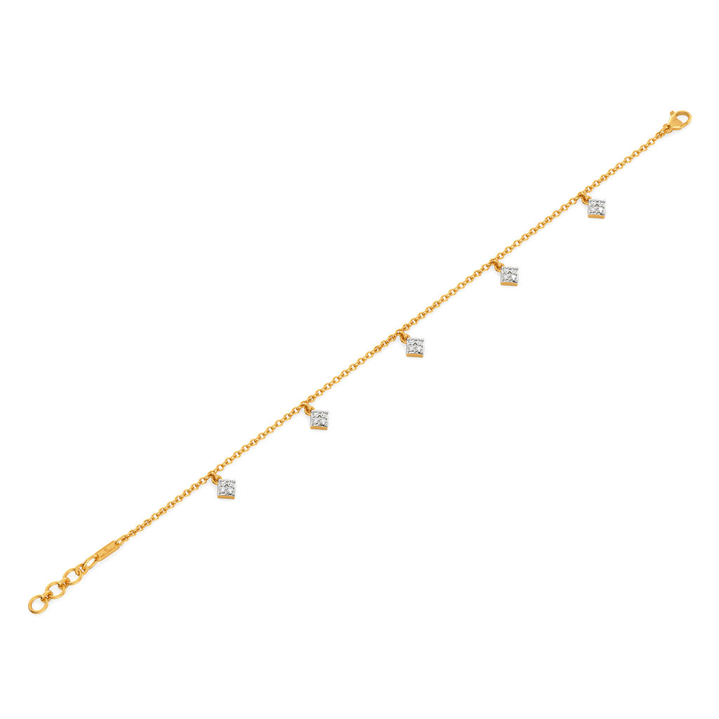 Squaringly Yours Diamond Bracelets