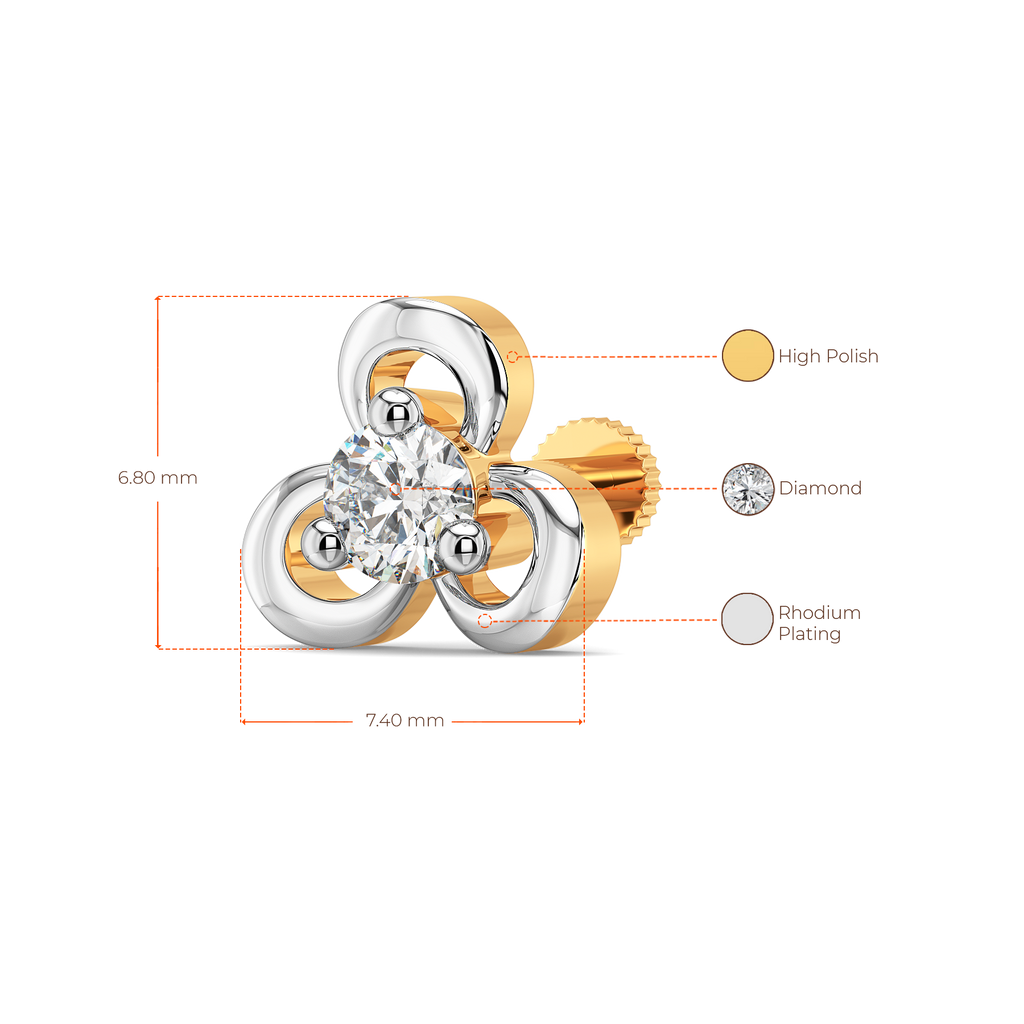 Orchestred Rhapsody Diamond Nose Pins
