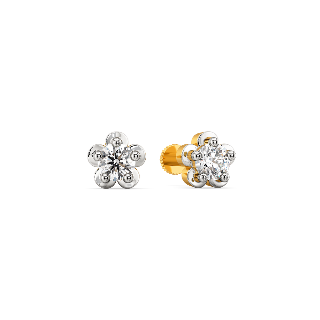 Floral Glam Diamond Earrings