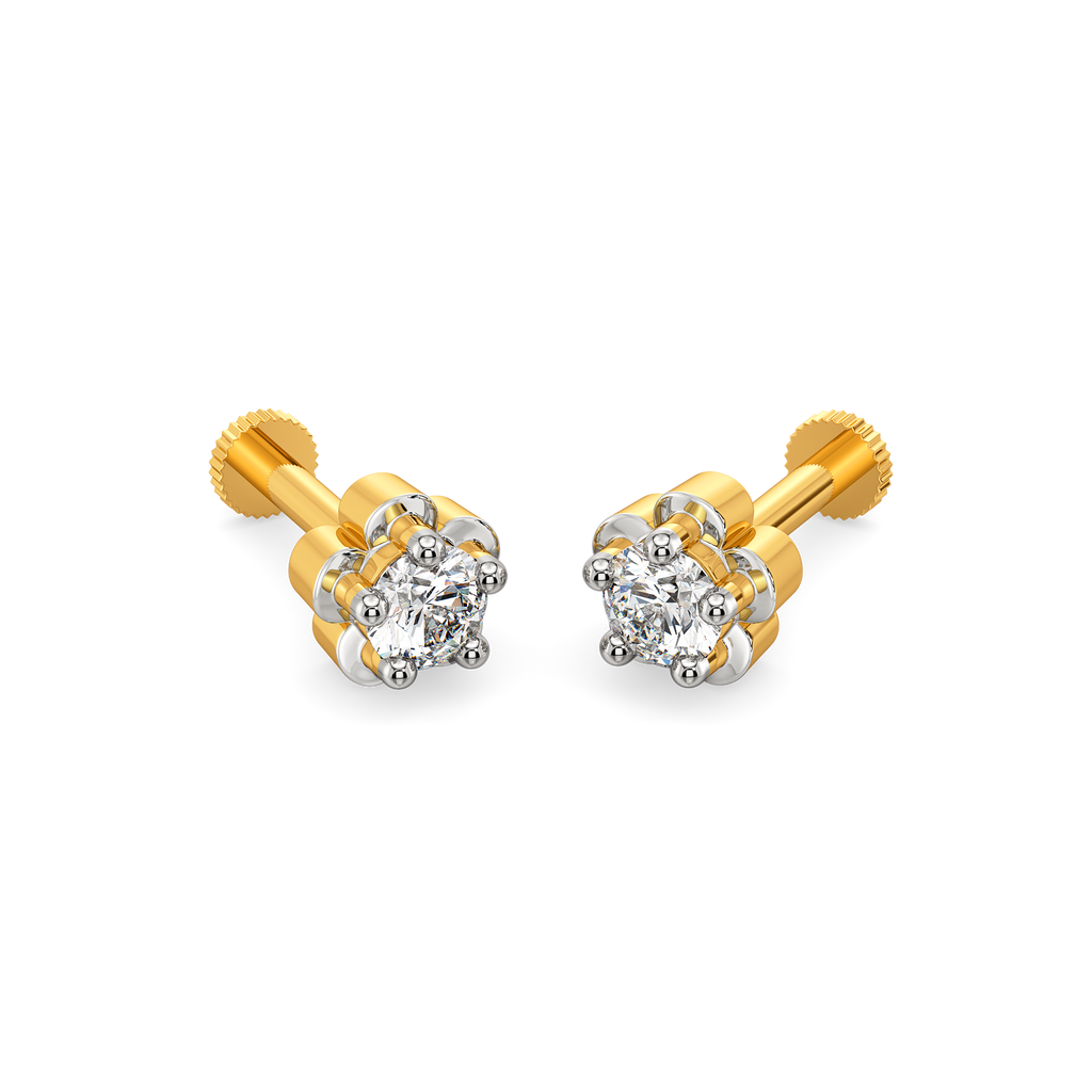 Floral Glam Diamond Earrings