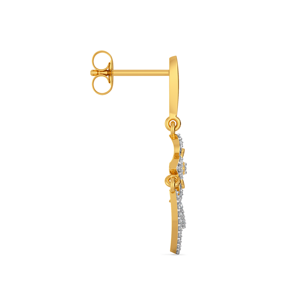 Zewar Swirl Diamond Earrings