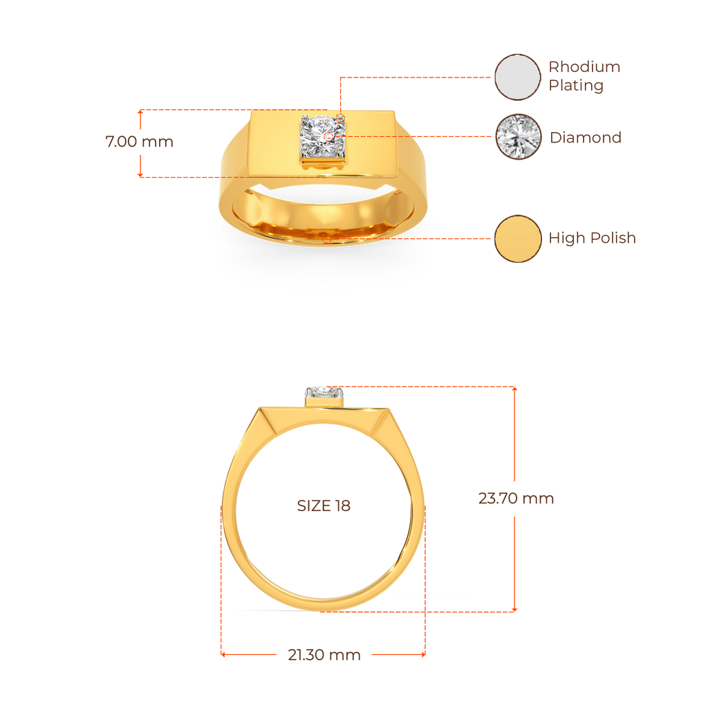 Chic Minimalism Diamond Rings For Men