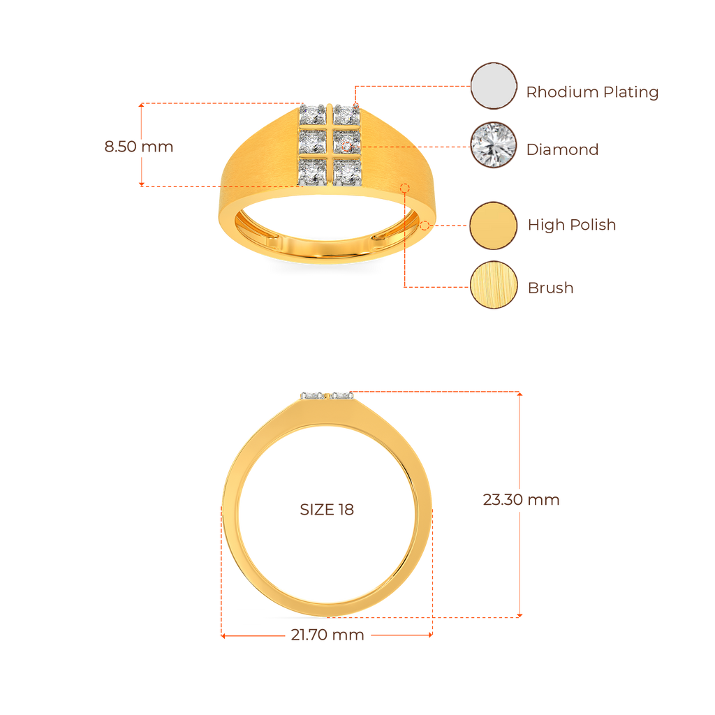 Sixth Dimension Diamond Rings For Men