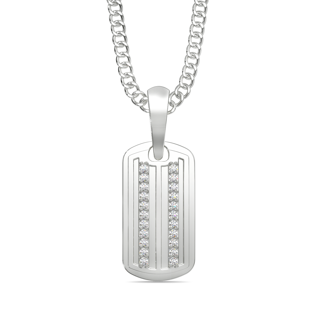 Subtle Twist Diamond Pendants For Men