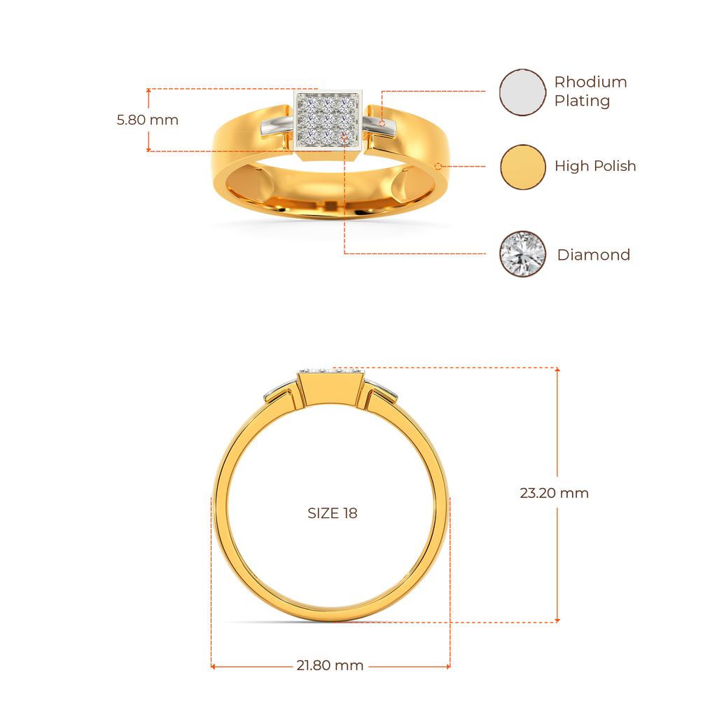 Connected Diamond Rings For Men