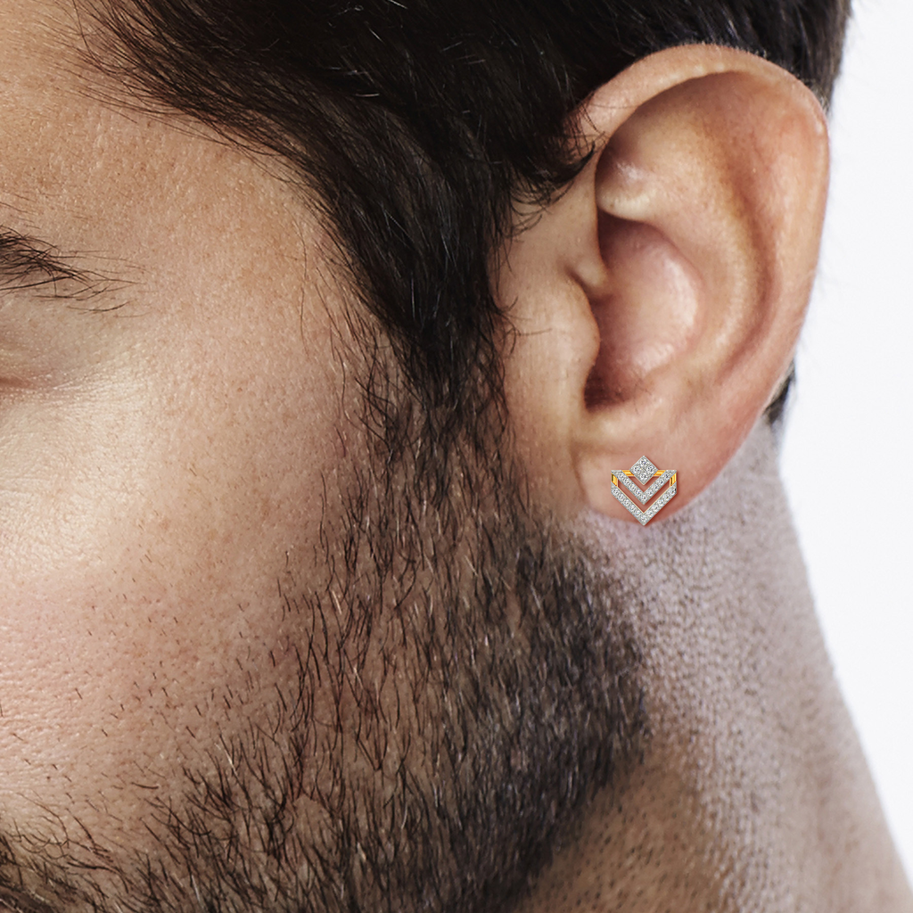 Urban Ease Diamond Earrings For Men