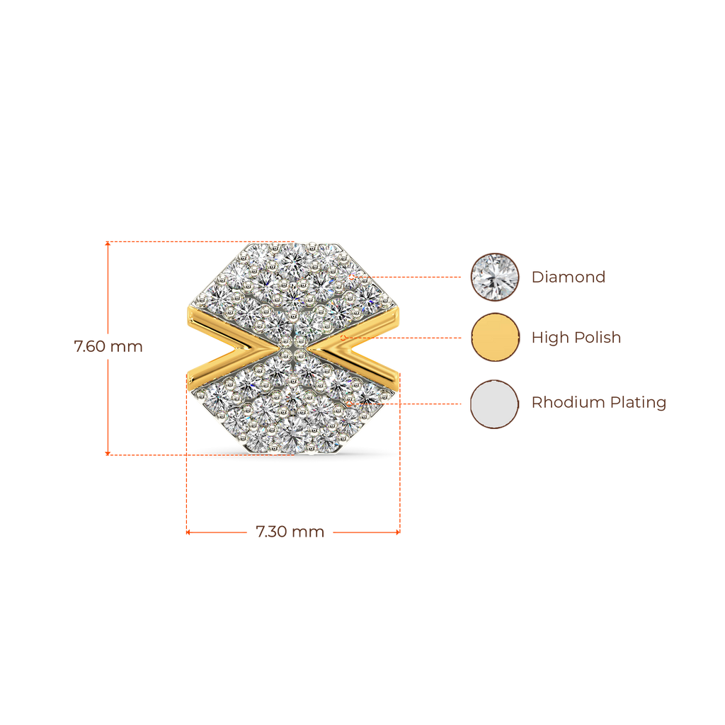 Sleek Simplicity Diamond Earrings For Men