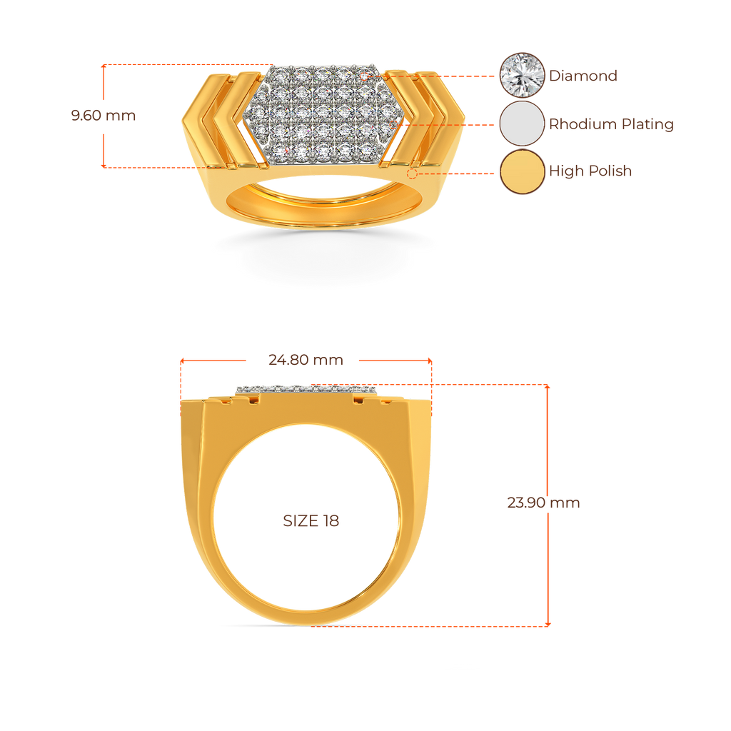 Urban Sprint Diamond Rings For Men