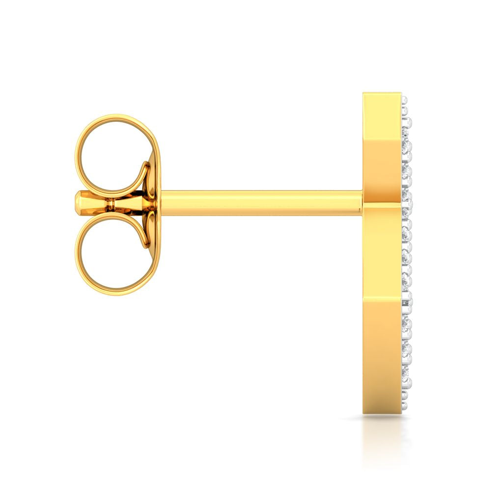 Chevron Bolts Diamond Earrings