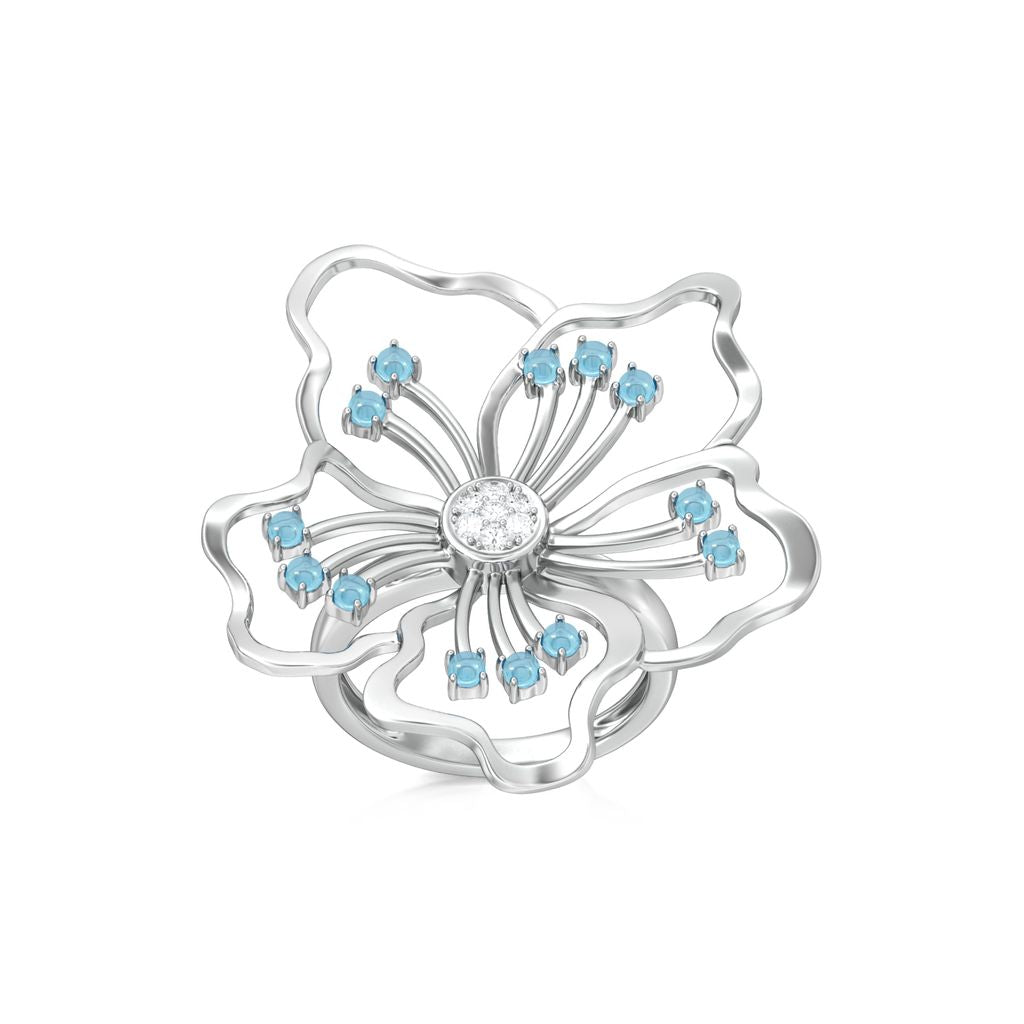 Periwinkle Blues Diamond Rings