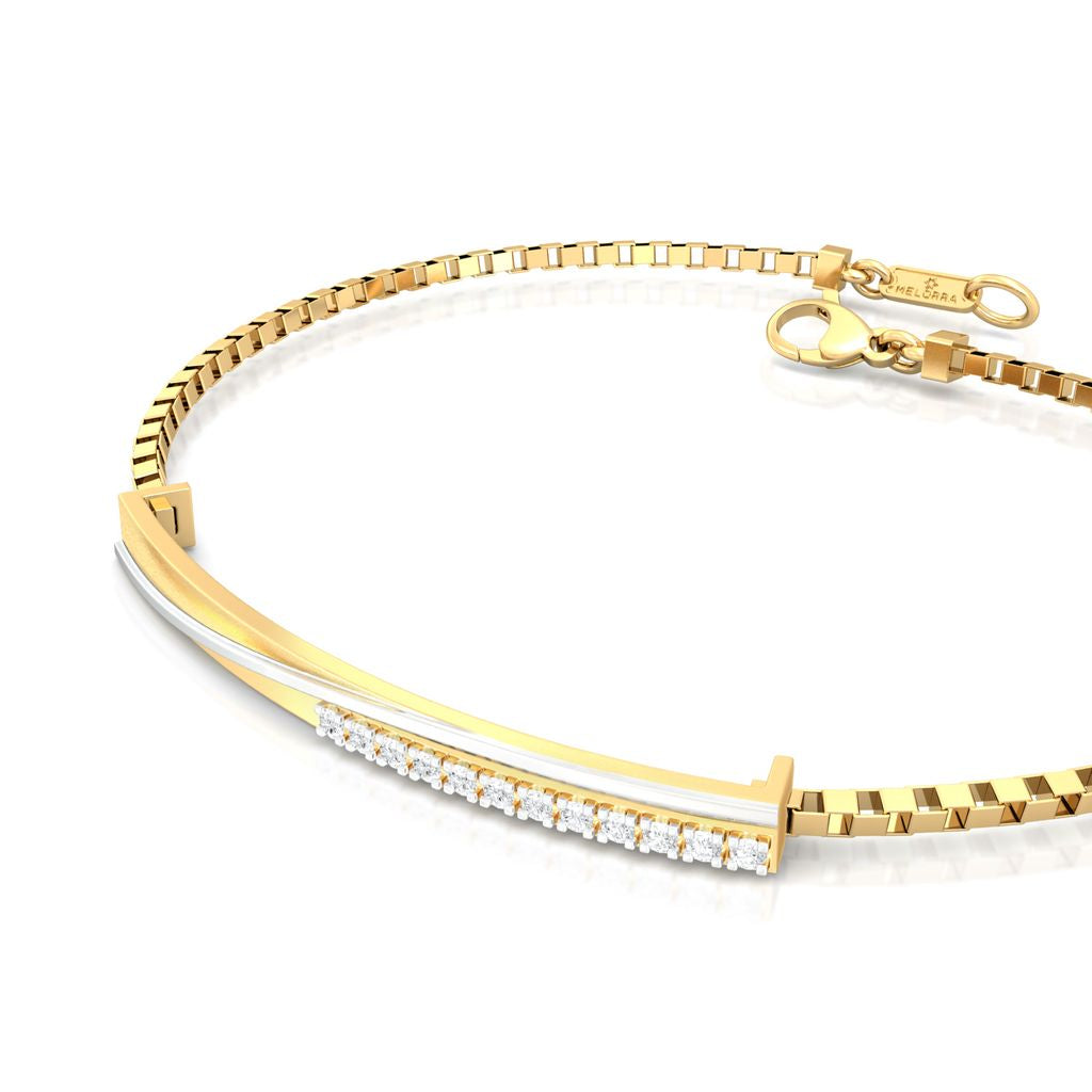 Crossed Tracks Diamond Bracelets